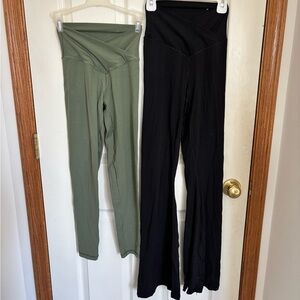 2 Pairs Aerie Crossover Leggings, Size Small